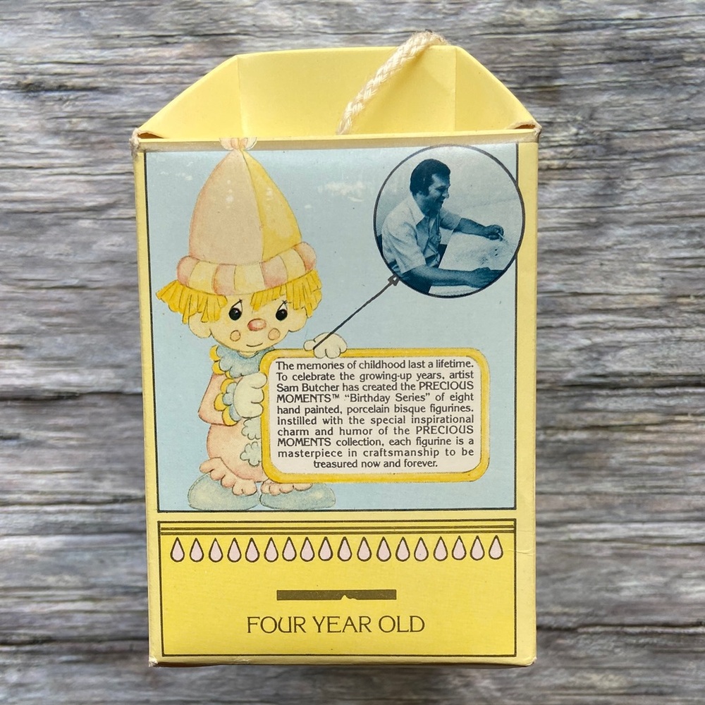 Vintage Precious Moments Birthday Train 4th Birthday Elephant with Box - Picture 13 of 15
